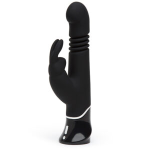 Happy Rabbit Realistic Dual Density Vibrator (Black)